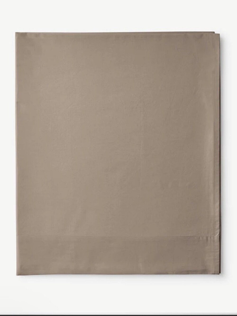 New The Company StoreClassic Cool Cotton Percale Flat Bed Sheet Mocha